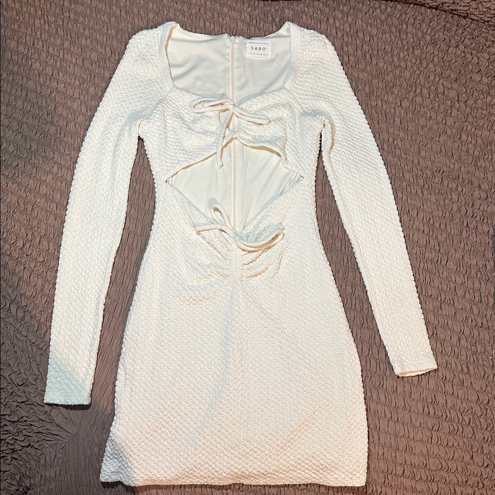 Sabo Skirt Cream Textured Dress